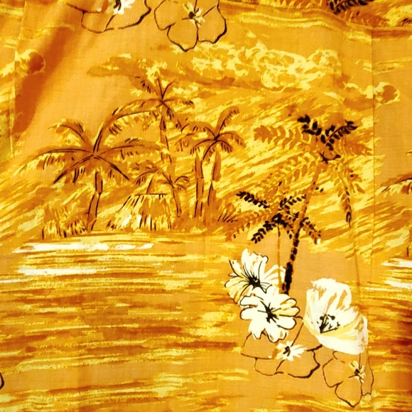 CALYPSO JOE AUTHENTIC ISLAND WEAR HAWAIIAN SHIRT. MENS Sz:L BRIGHT BEACH SCENE. - Picture 5 of 12